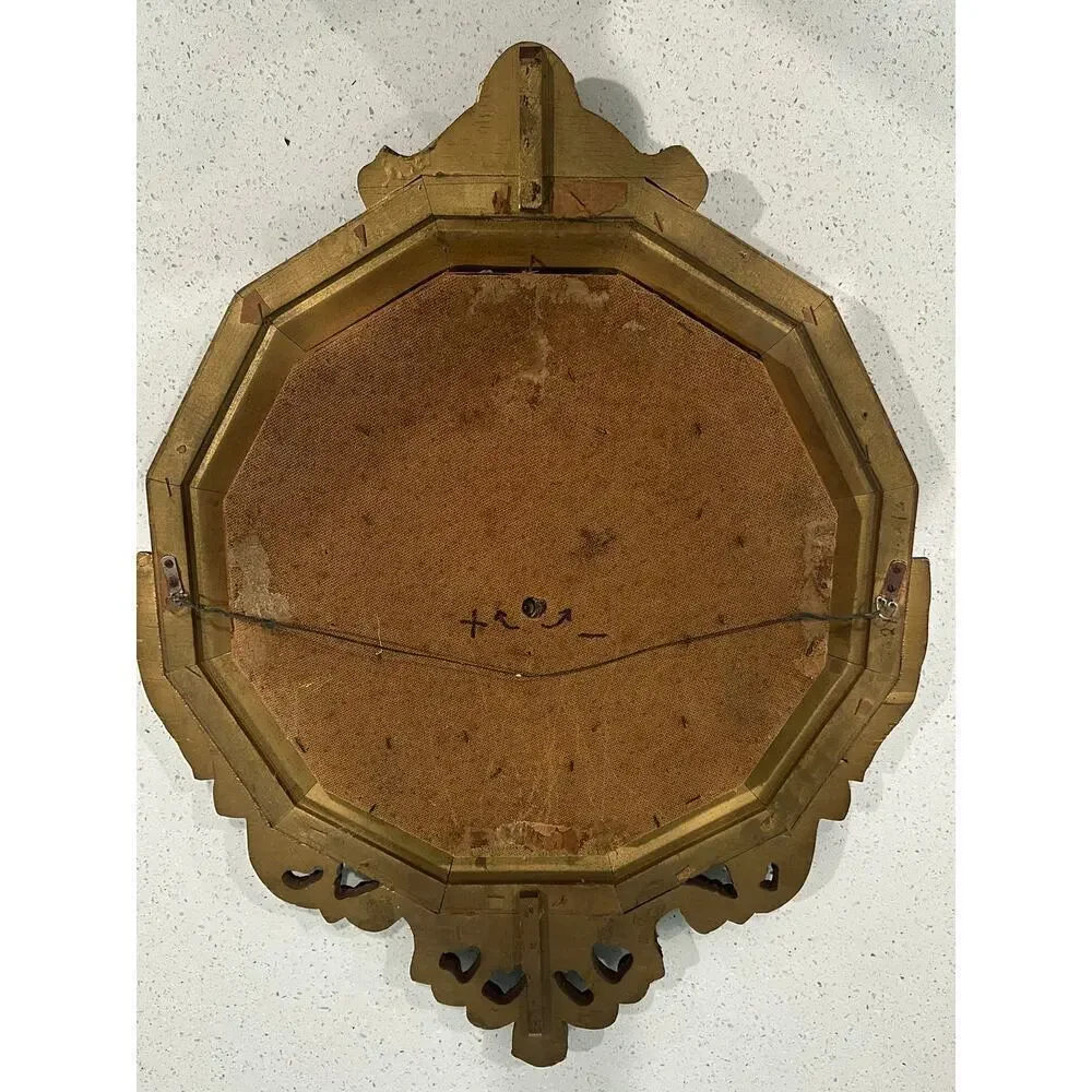 Vintage 8 Days Wind Up Polygon Shape Wall Clock